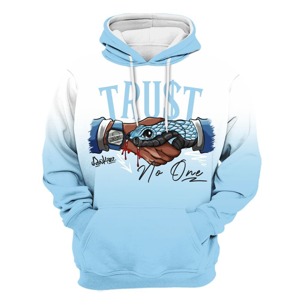 Hoodie To Match Legend Blue 11s - Trust No One Drip Graphic All Over Print
