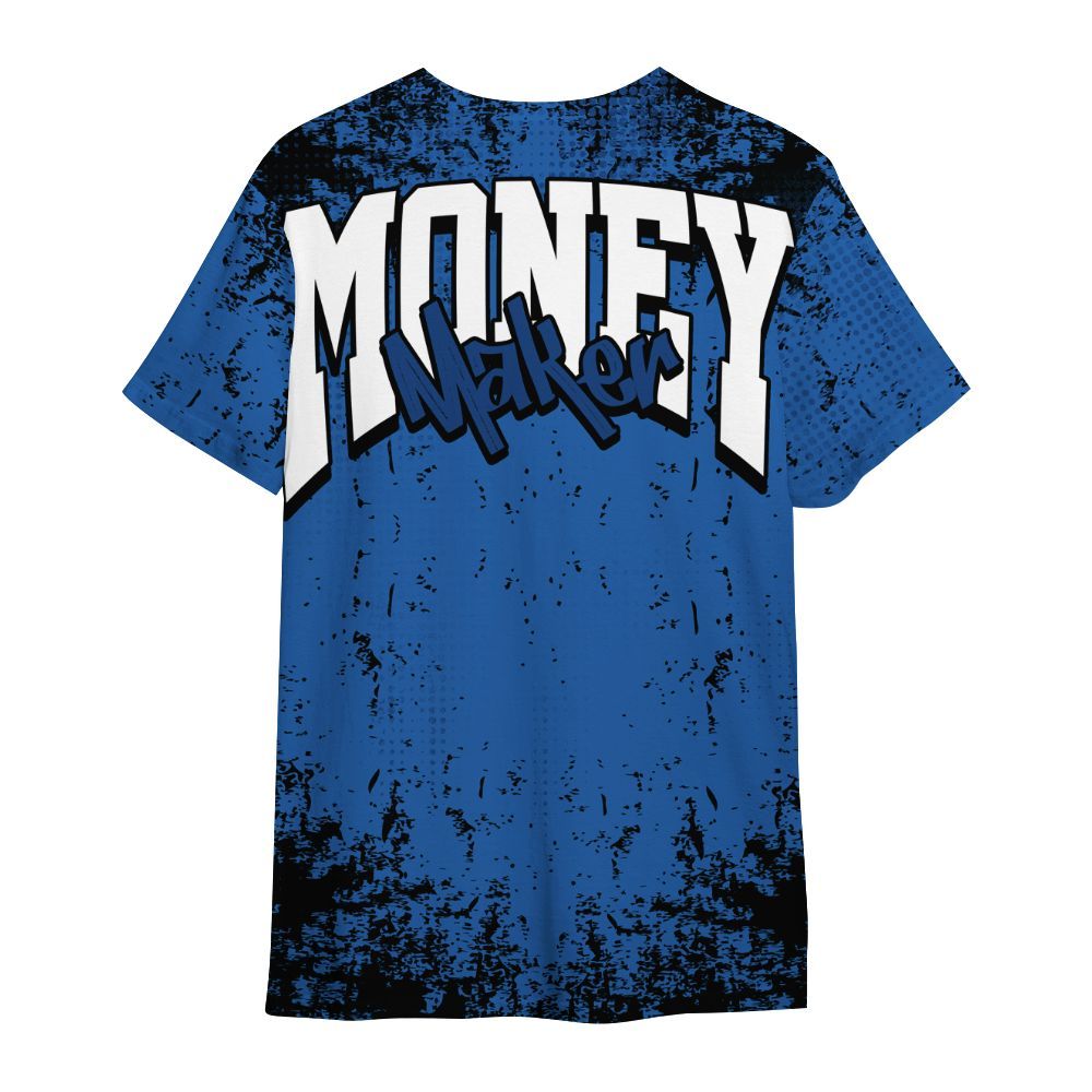 Shirt To Match Brave Blue 13s - Move In Silence Money Street Retro All Over Print