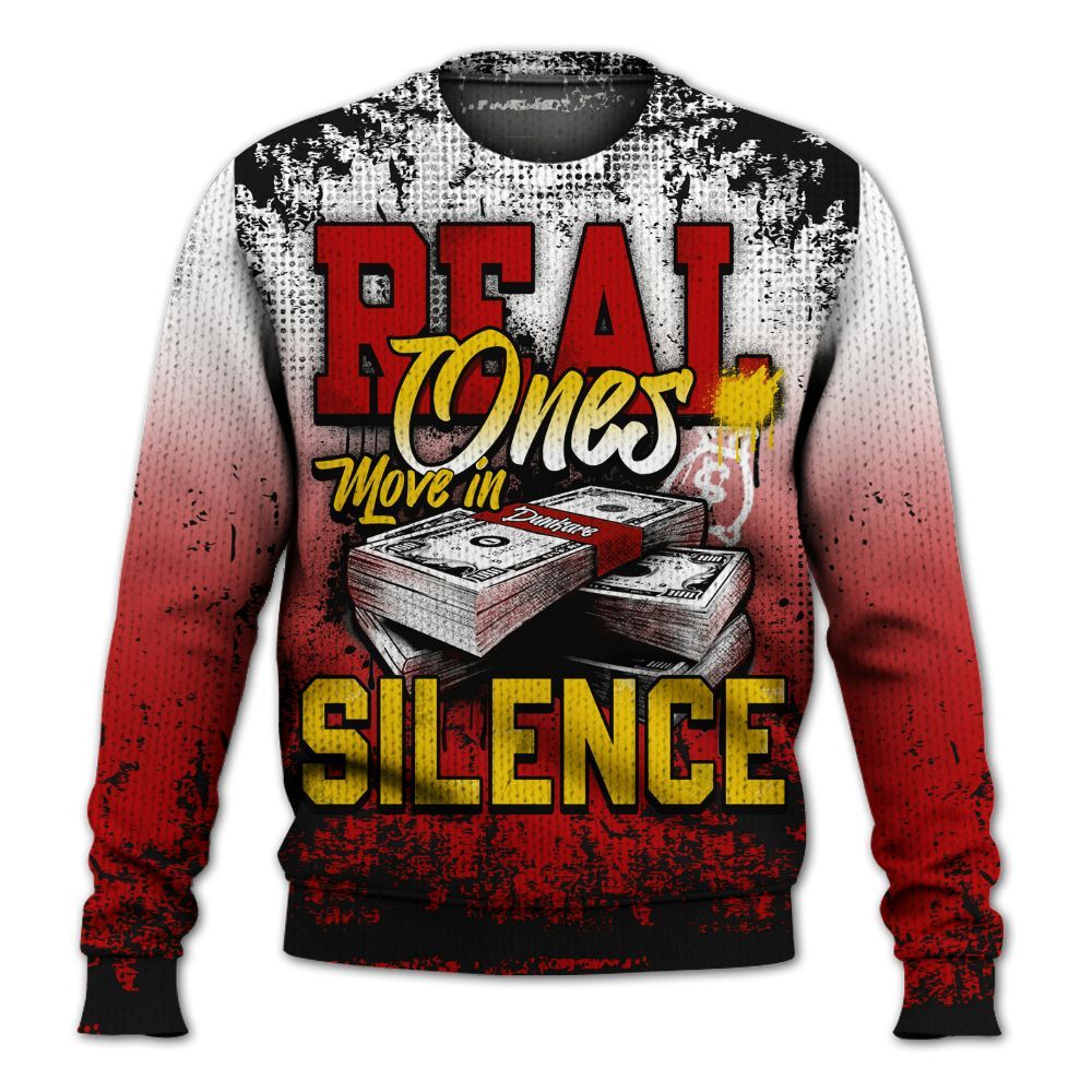 Sweater To Match Low Lucky Cat 1s - Move In Silence Money Street Retro Graphic