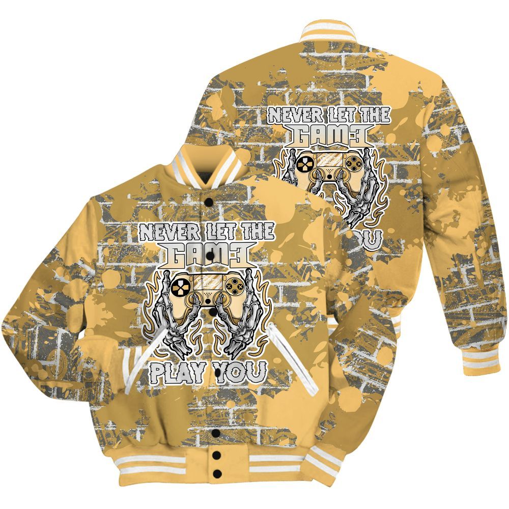 Varsity Jacket To Match Pearl 6s Shirt - PlayGame Skull Brick All Over Print