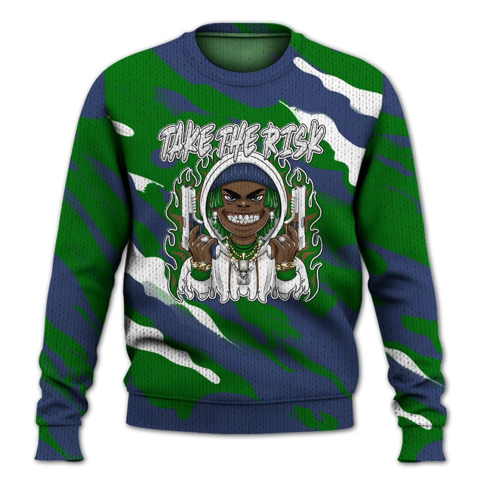 Knitted Sweater To Match Midnight Navy 13s - Take The Risk Colored