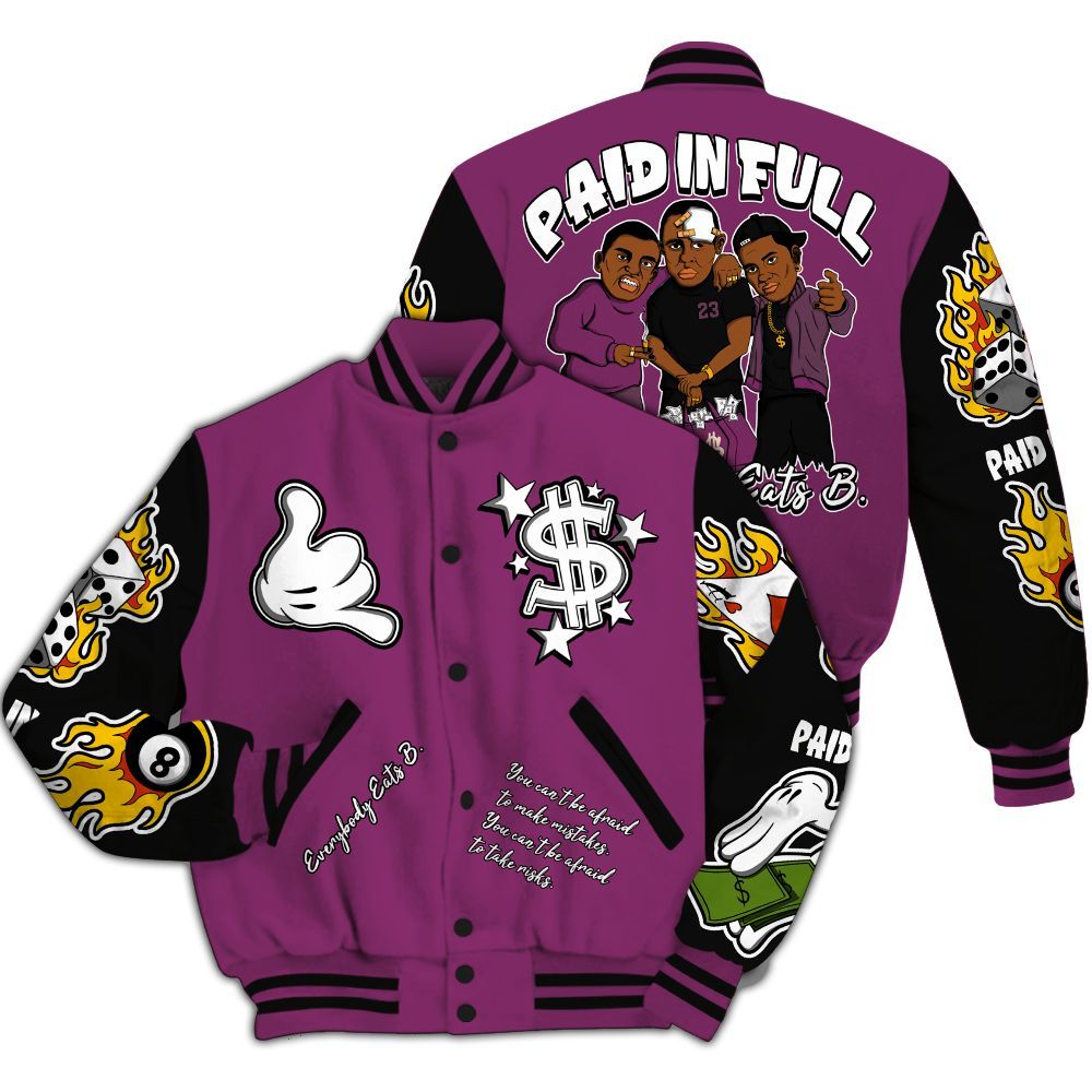 Varsity Jacket To Match Air Max Sunder Gore Tex Bold Berry - Everybody Paid In Full Graphic All Over Print