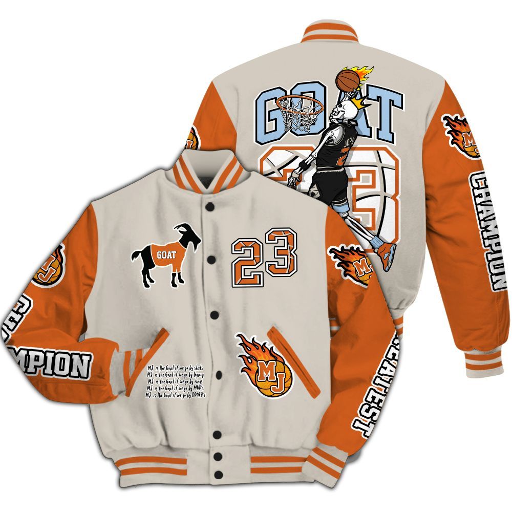 Varsity Jacket To Match SE Craft 5s - 23 G.0.A.T Jump Up Basketball All Over Print