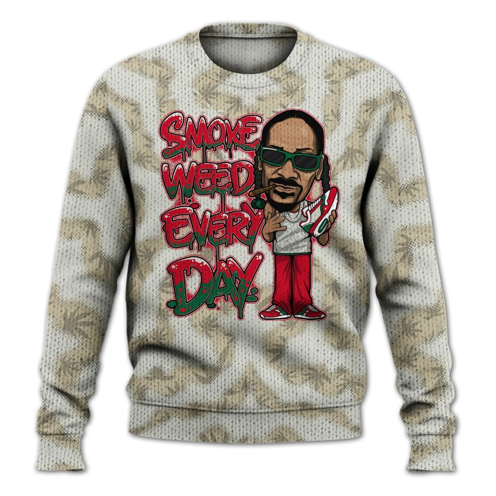 Knitted Sweater To Match El Grito 5s - Smoking Every Day Graphic Weeding Art