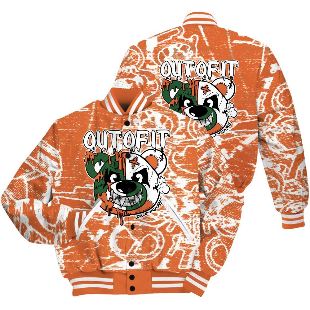 Varsity Jacket To Match Low Miami 5s Shirt - Out Of It Bear Avant-Garde All Over Print