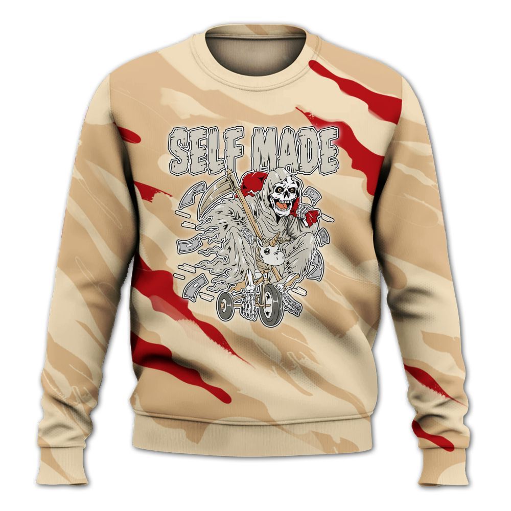 Sweatshirt To Match Dunk Low Strawberry Waffle - Self Make Skeleton Colored All Over Print