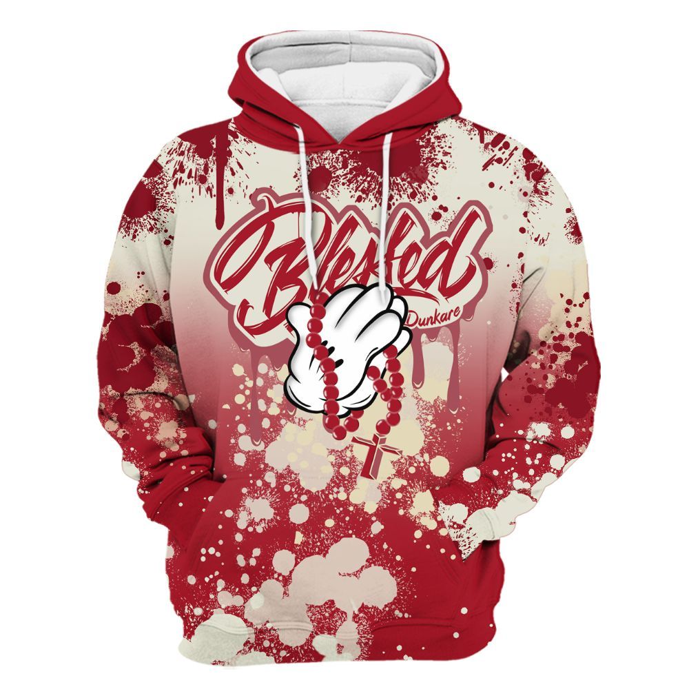Hoodie To Match 2025 High OG Cinnabar 1s - God Blessed Ink Drip All Over Print