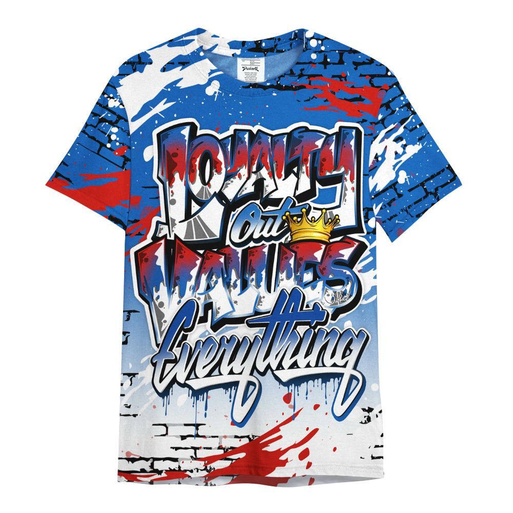Shirt To Match Kobe 6 Game Royal - Values Of Loyalty Drip All Over Print
