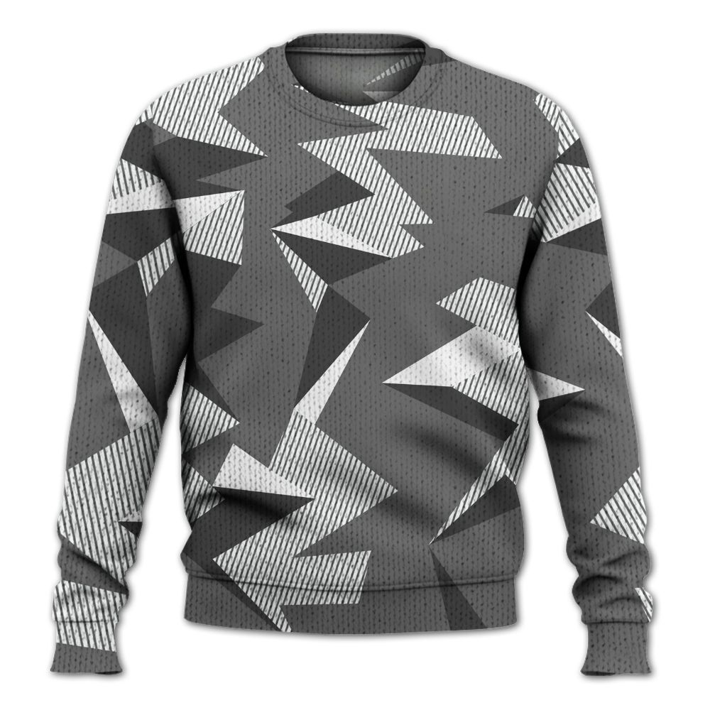 Knitted Sweater To Match Retro Stealth 12s - Geometric Camouflage Pattern