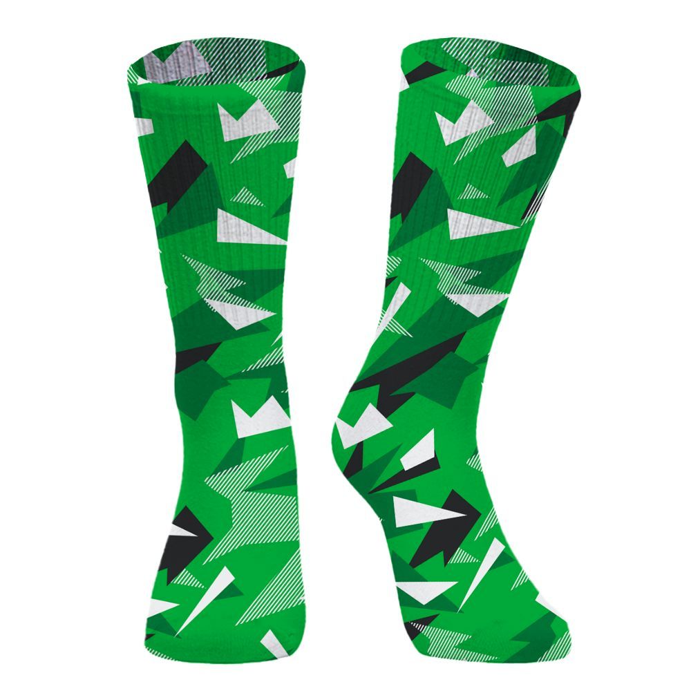 Sock To Match Lucky Green 5s - Geometric Abstract Graphic