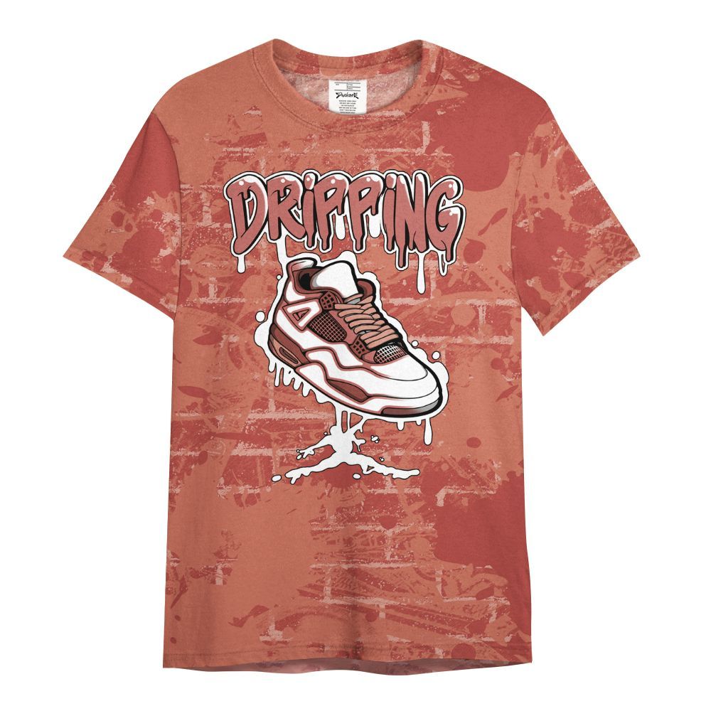 Shirt To Match Dune Red 13s - Dripping Shoe 4S Graphic Street Art All Over Print