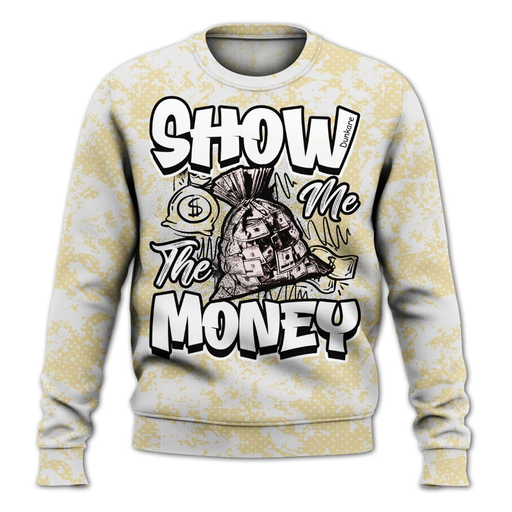 Sweatshirt To Match Women Phantom 12s - Show Me The Money Retro All Over Print