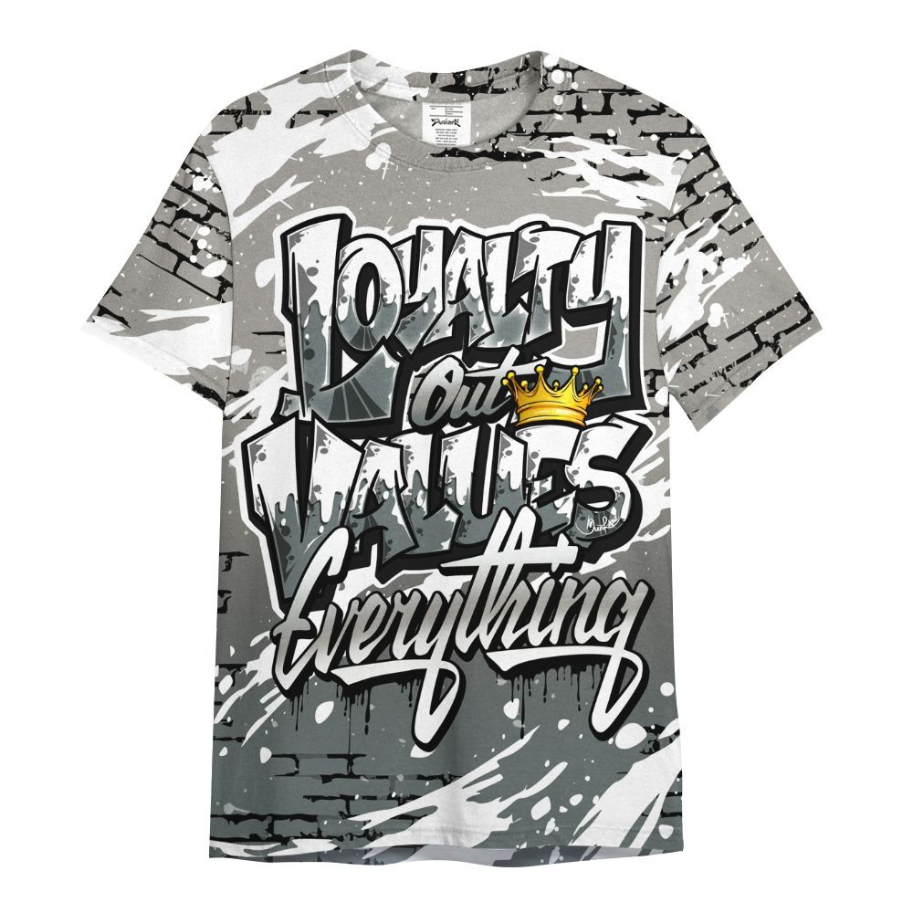Shirt To Match Cool Grey 9s - Values Of Loyalty Drip All Over Print