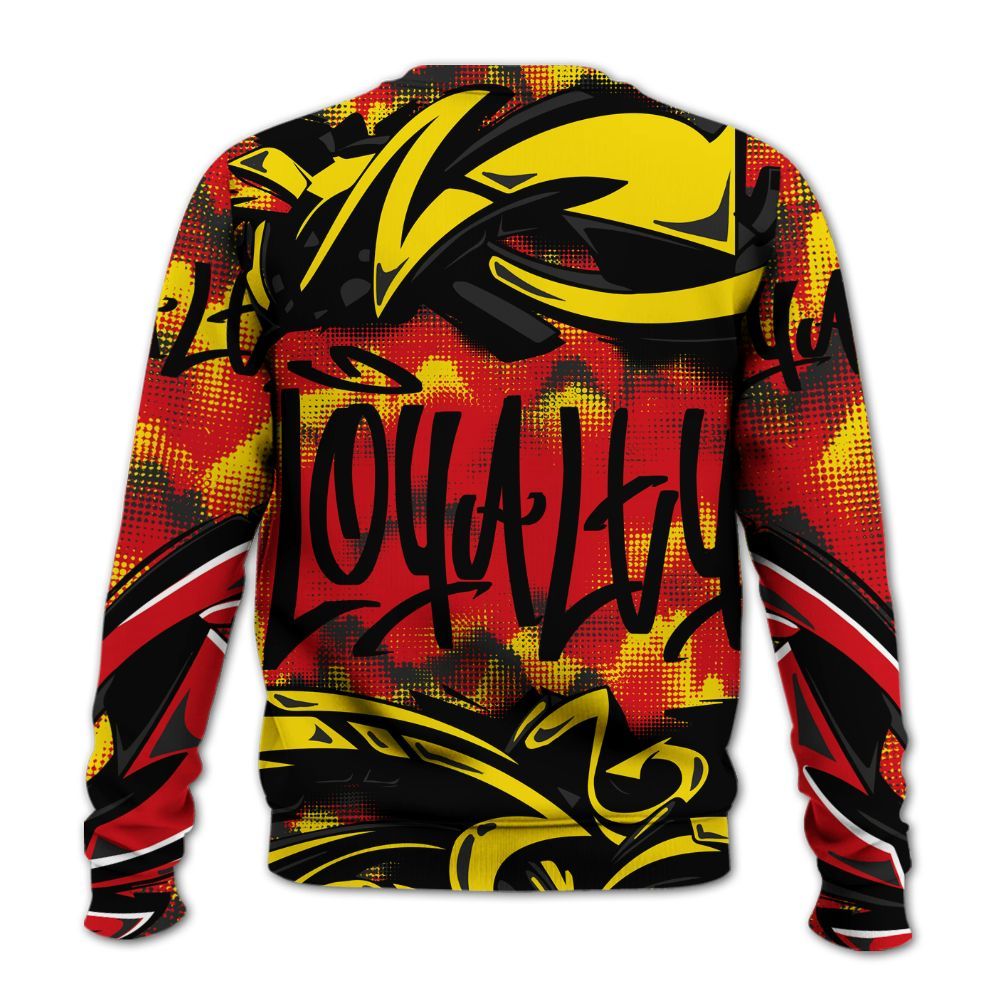 Sweatshirt To Match Ferrari 14s - Loyalty Out Value Graffiti All Over Print