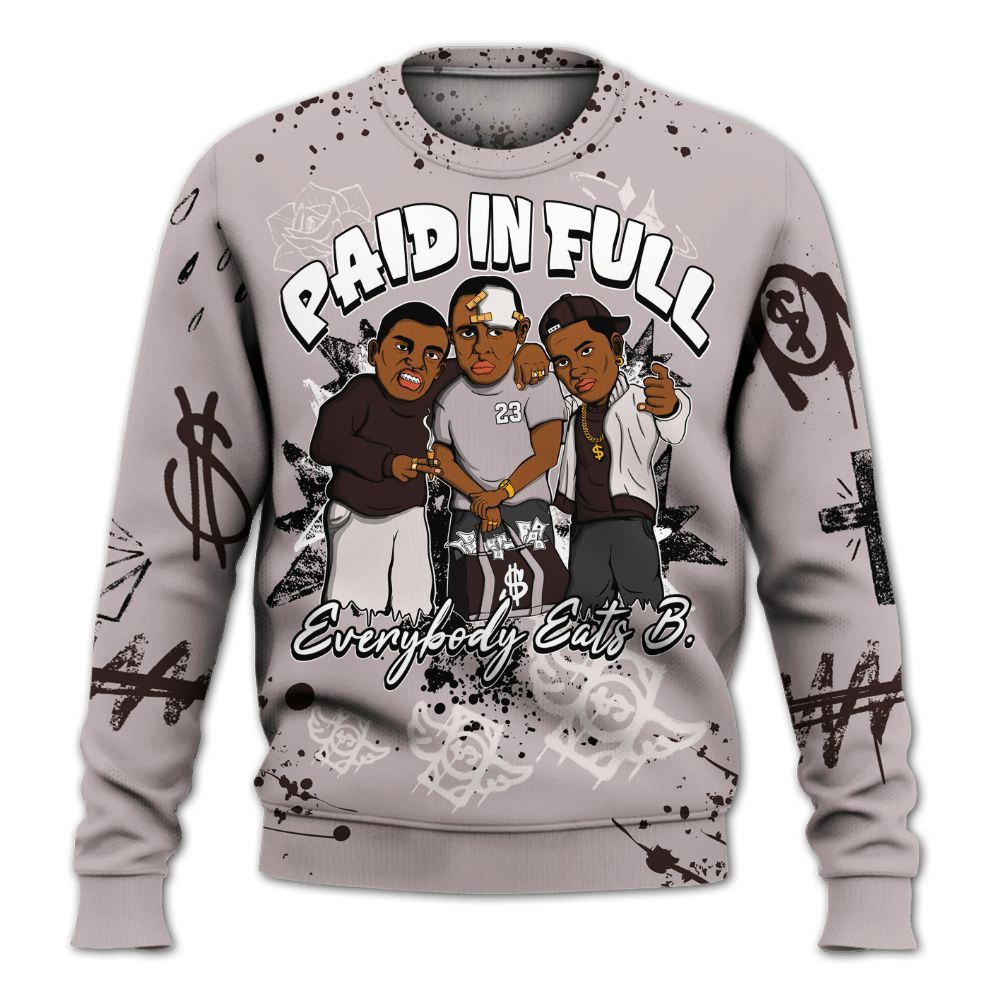 Sweatshirt To Match AMM Air Smokey Mauve 6s - Everybody Paid In Full Crayon All Over Print