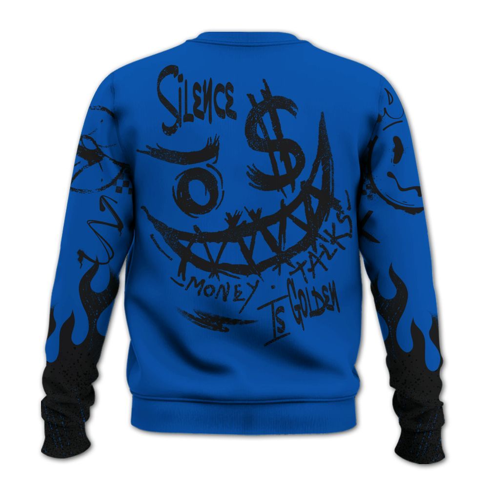 Sweatshirt To Match Racer Blue 5s - Mouth Burning Street Style All Over Print