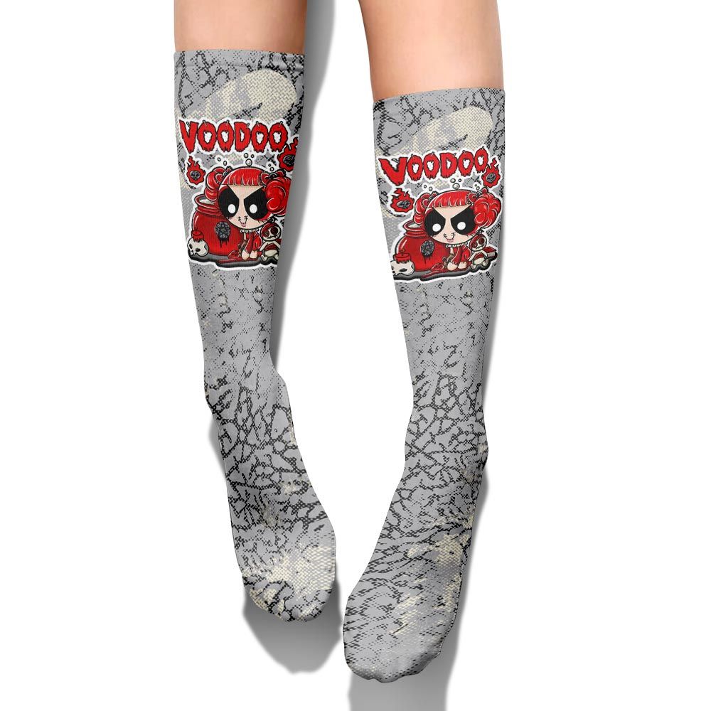 Sock To Match Cement Grey 3s - Voodooz