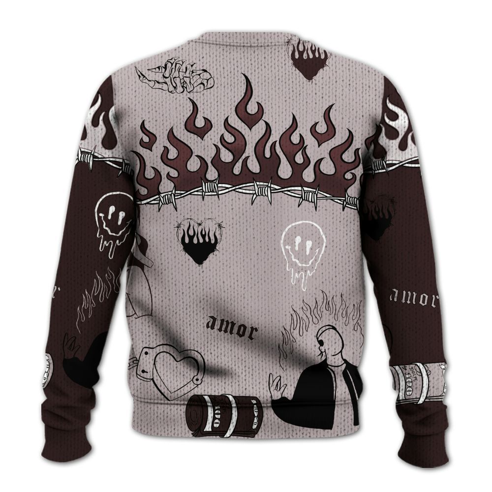 Sweater To Match AMM Air Smokey Mauve 6s - Snake Trust No One Graphic