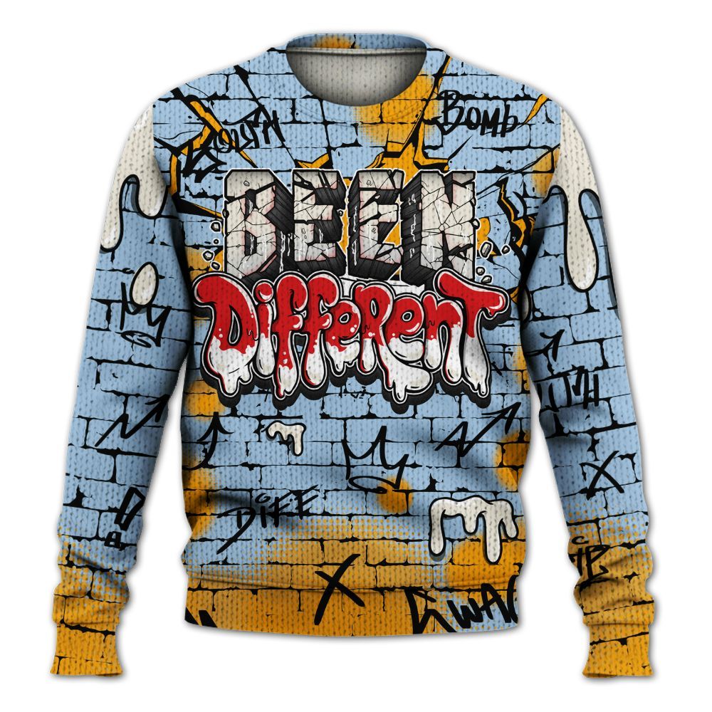 Sweater To Match Retro High OG Pale Ivory Psychic Blue 1s - Been Different Graphic