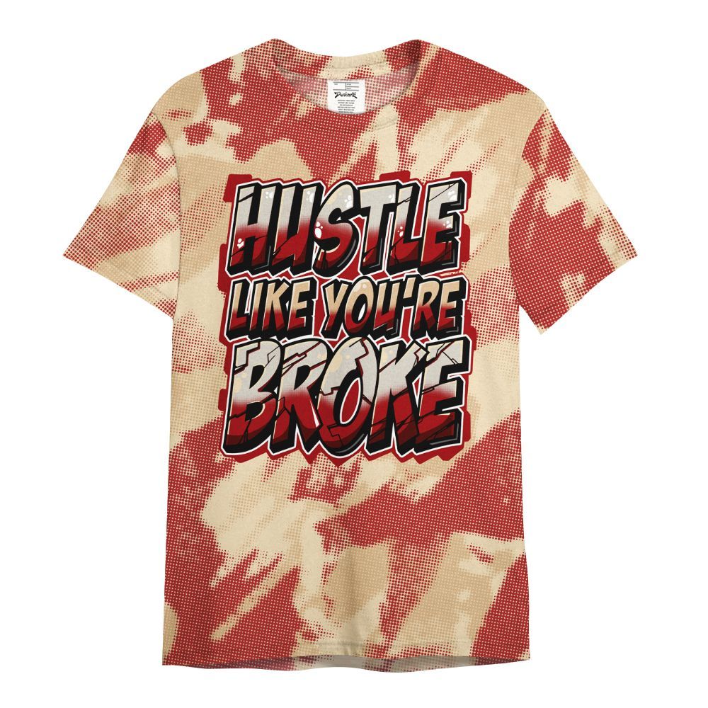 Shirt To Match Dunk Low Strawberry Waffle - Hustles Like Broke Abstract All Over Print