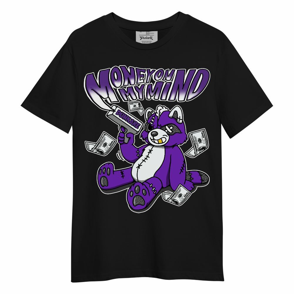 Shirt To Match Retro Dark Iris 3s - Money On My Mind Raccoon Unisex Shirt