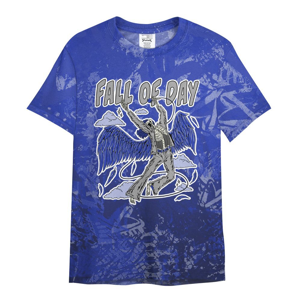Shirt To Match Air Max Plus Black Racer Blue - Fall Of Days Skeleton Heart All Over Print