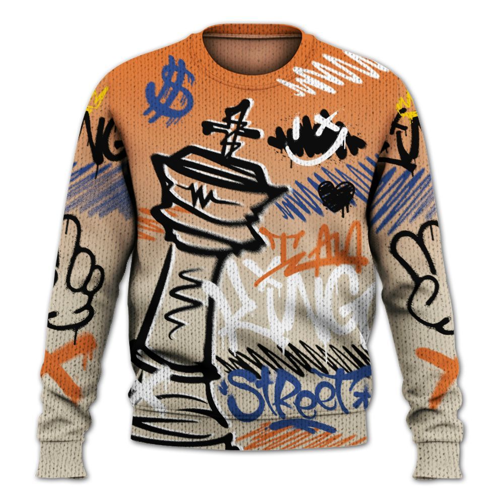 Knitted Sweater To Match Air Max 90 Rattan Birch - Street King Chess Streetwear