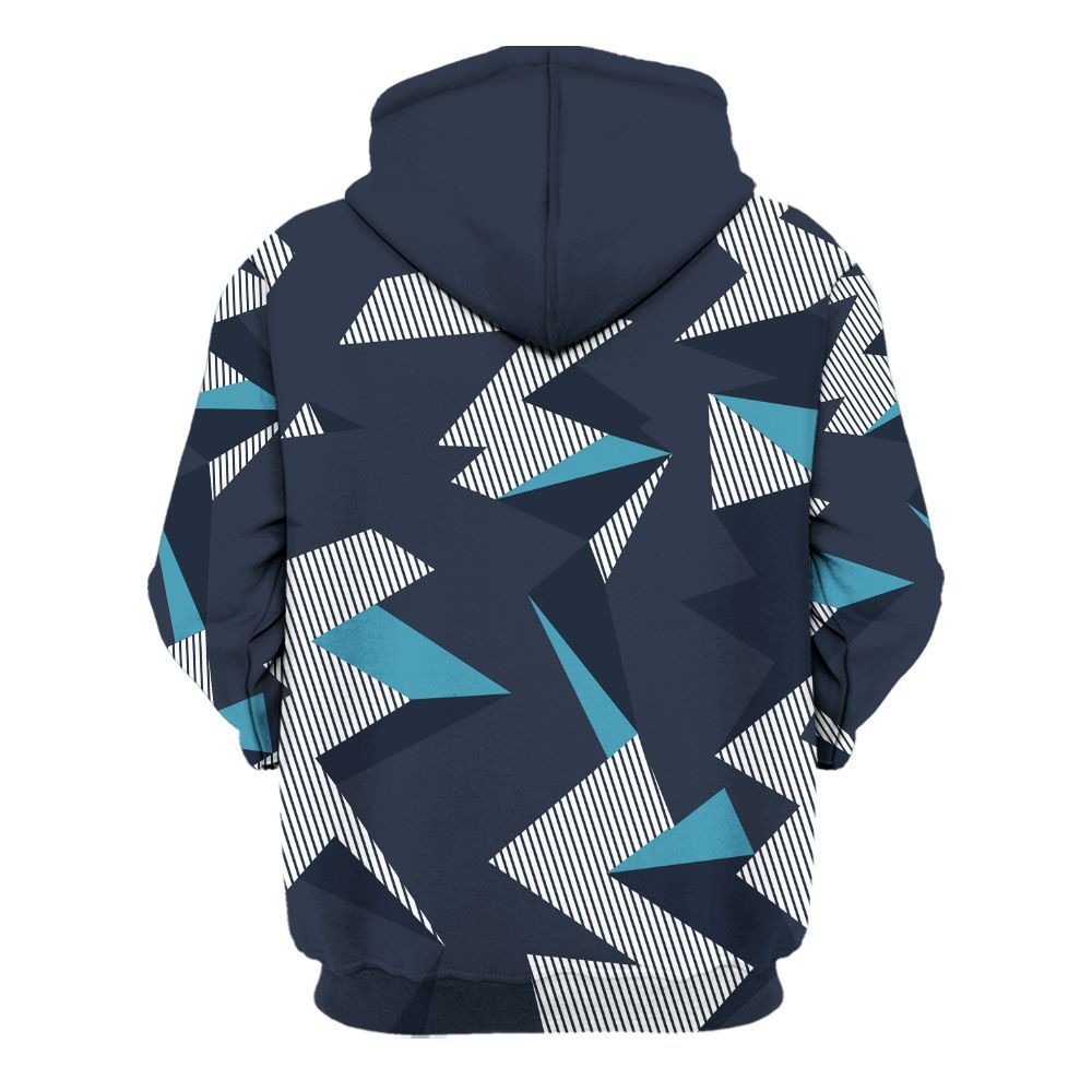 Hoodie To Match Retro Obsidian 13s - Geometric Camouflage Pattern All Over Print