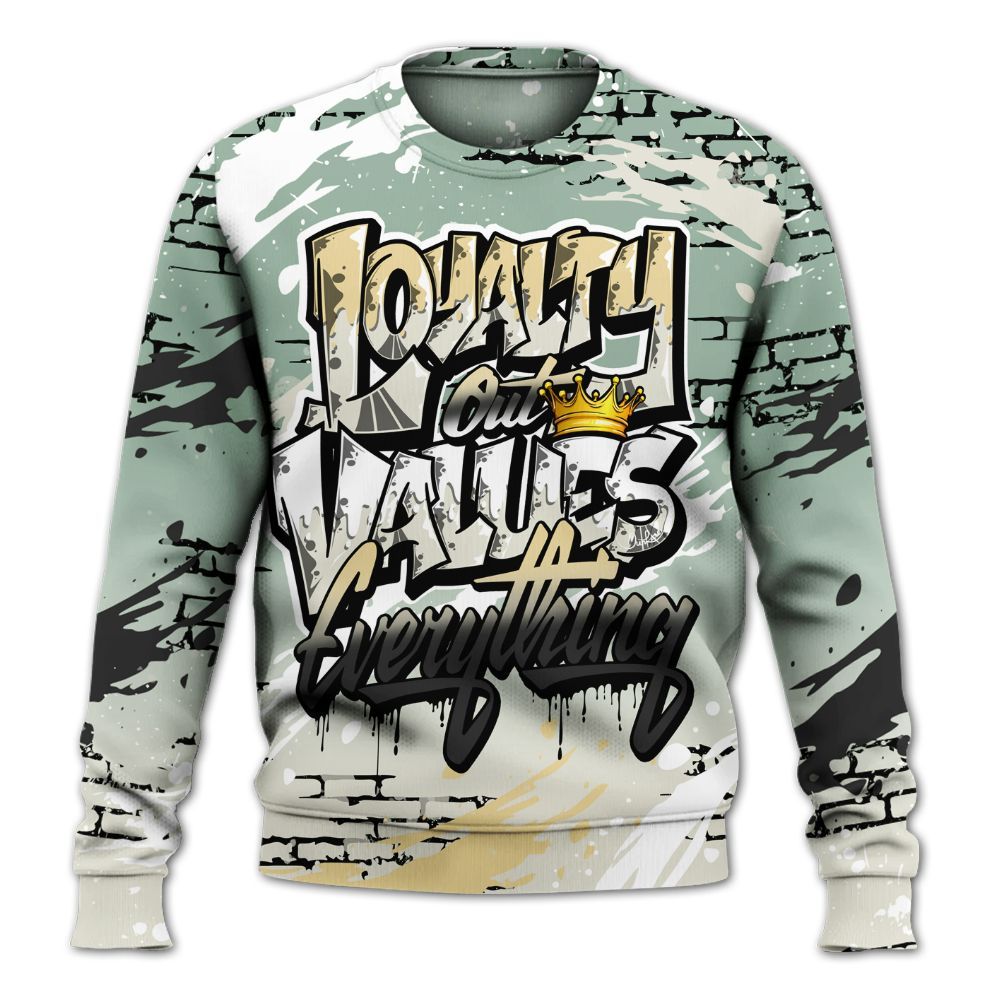 Sweatshirt To Match Joins Year Of The Snake 5s - Values Of Loyalty Drip All Over Print