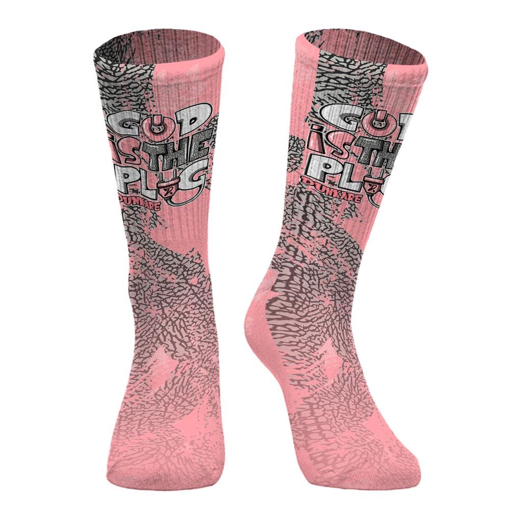 Sock To Match Retro Wings 3s - God Is The Power Cord Circle Splash