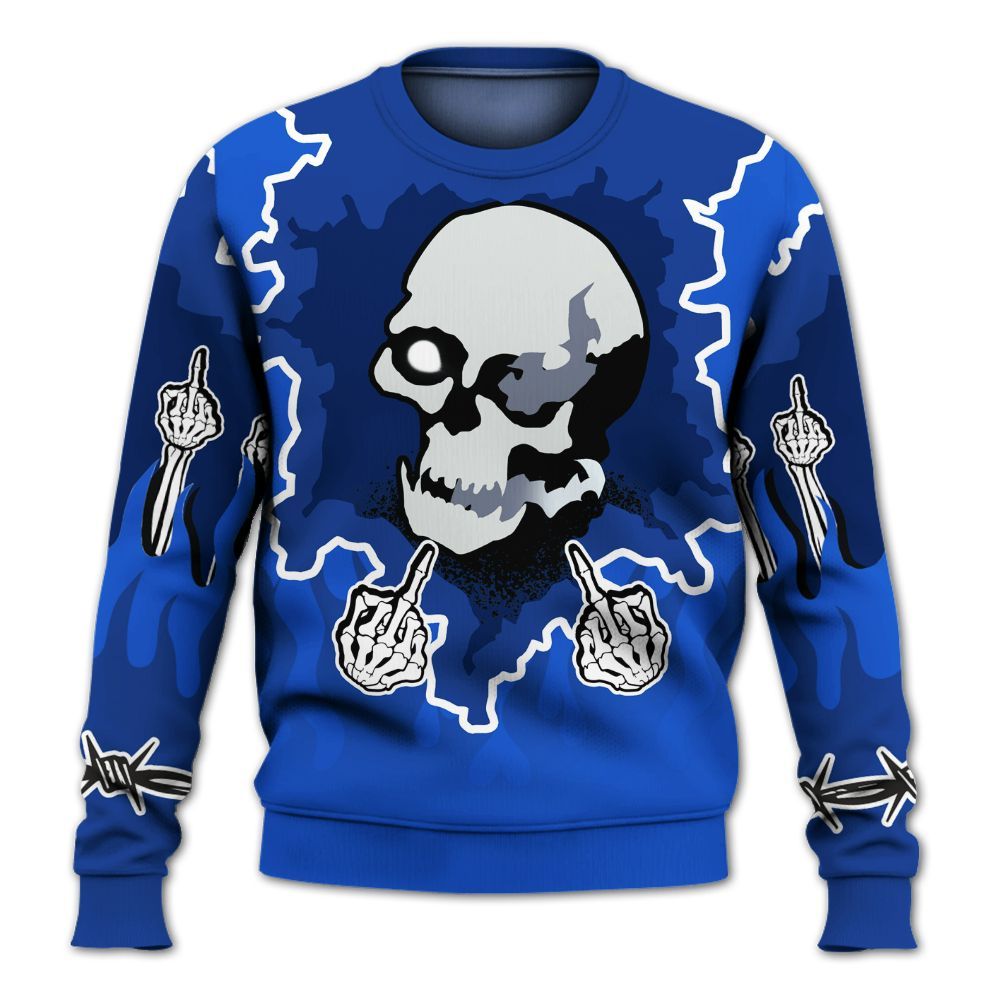 Sweatshirt To Match Air Foamposite One Royal - F Around Find Out Graphic Trapped All Over Print