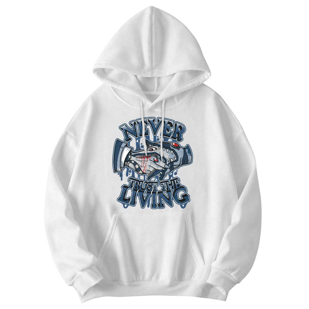Sweatshirt To Match High OG Midnight Navy 1s - Never Trusting Living Halloween Graphic Graphic