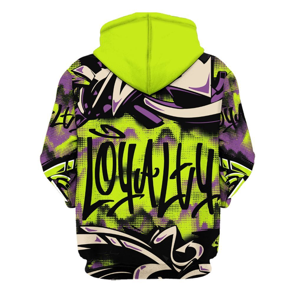Hoodie To Match GS Black Barely Volt 11s - Loyalty Out Value Graffiti All Over Print