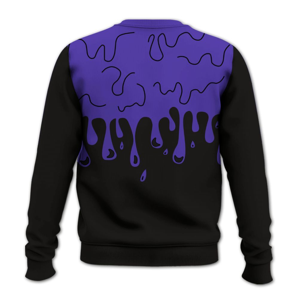 Sweatshirt To Match Field Purple 12s - Snake Trust No One Drip All Over Print