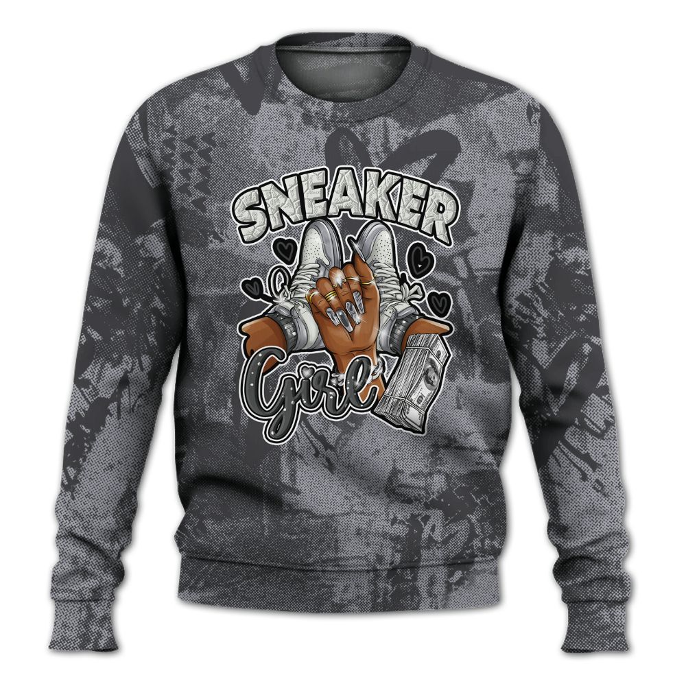 Sweatshirt To Match Fear 4s - Sneakerz Girlz Heart Grunge All Over Print