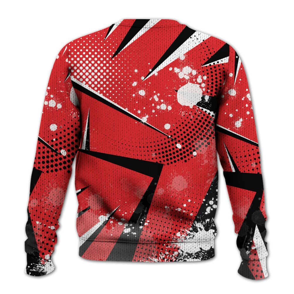 Knitted Sweater To Match Chile Red 9s - Poly Trust No One Dripping