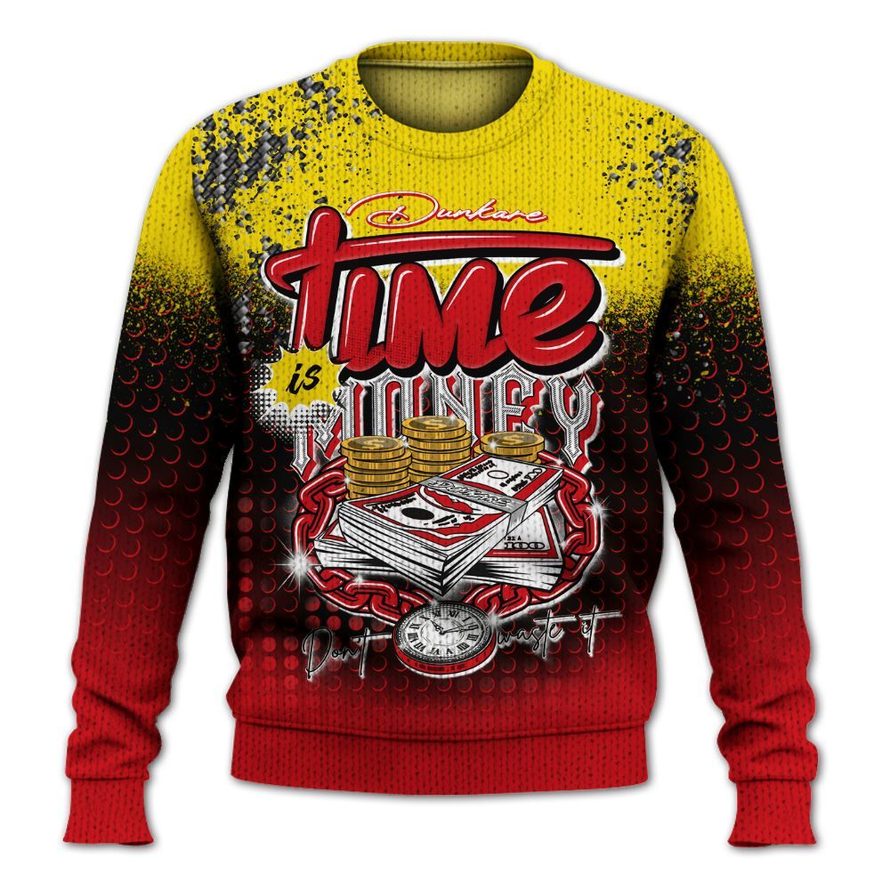 Sweater To Match Ferrari 14s - Halftone Time Is Money Graphic