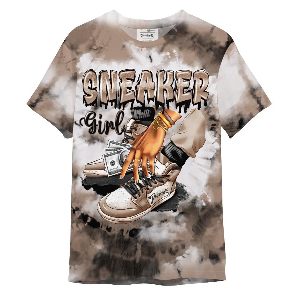 Shirt To Match T-Shirt SNEAKER Girl Money Drip Tie Dye, OG Latte 1s T-- To Match Sneaker OG Latte 1s 2504 NCT