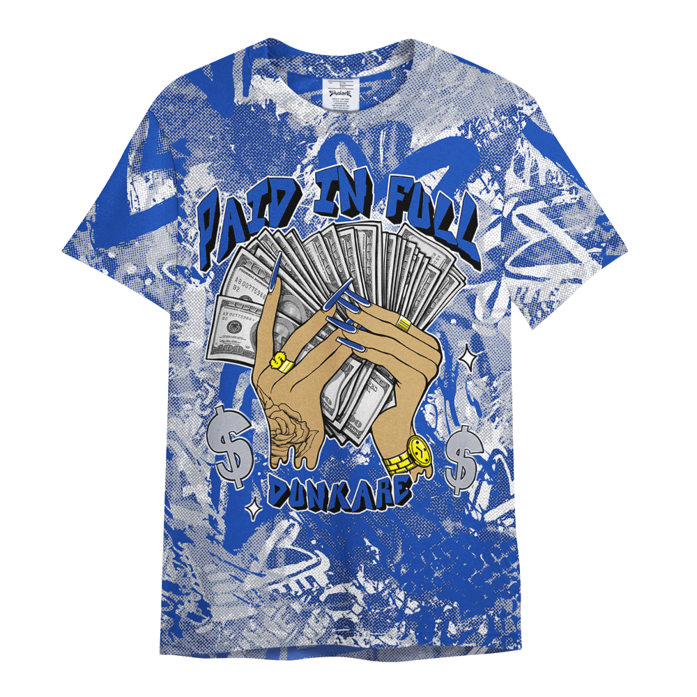 Shirt To Match Air Foamposite One Royal - Paid In Full Unique Heart Grunge Shirt Unisex