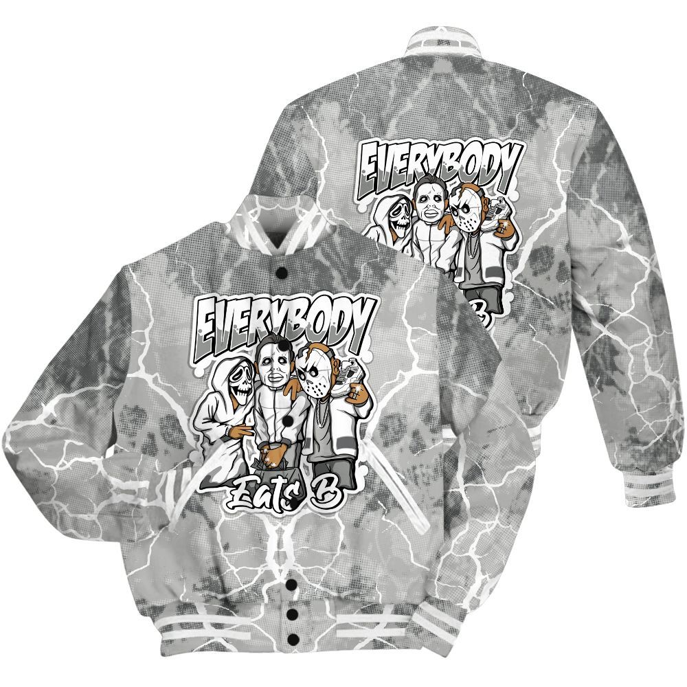 Varsity Jacket To Match Retro Wet Cement 4s Shirt - Everybody Eatin B Graphic Halloween All Over Print