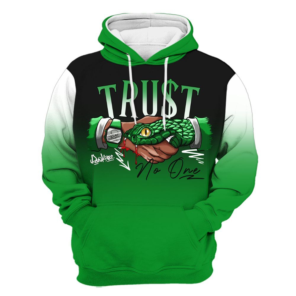 Hoodie To Match Green Spark CJ1 T-Rex - Snake Trust No One Drip All Over Print