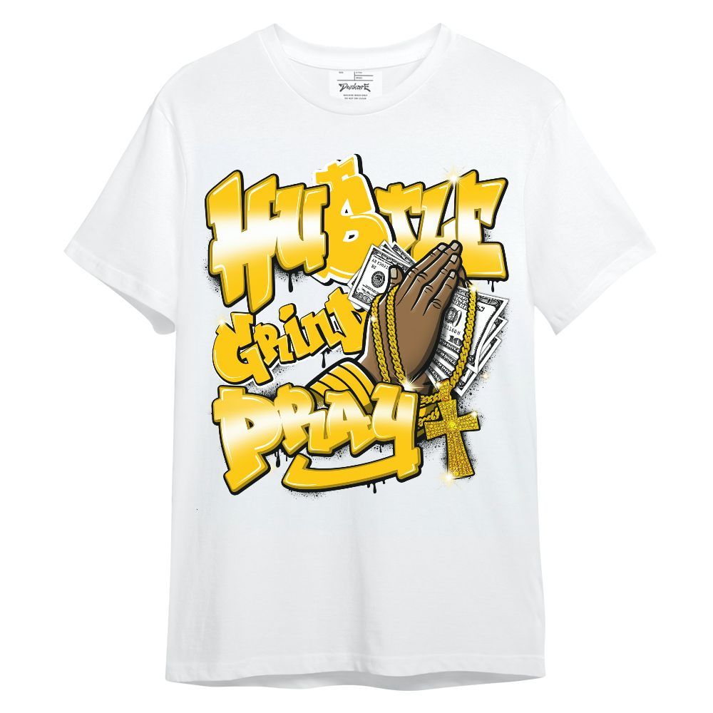 Shirt To Match Vivid Sulfur 4s - Hustle, Money Pray Streetwear Unisex Shirt