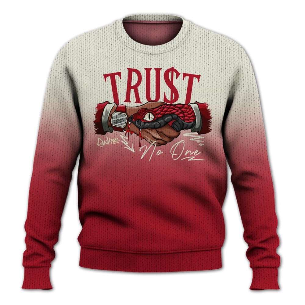 Knitted Sweater To Match 2025 High OG Cinnabar 1s - Snake Trust No One Drip