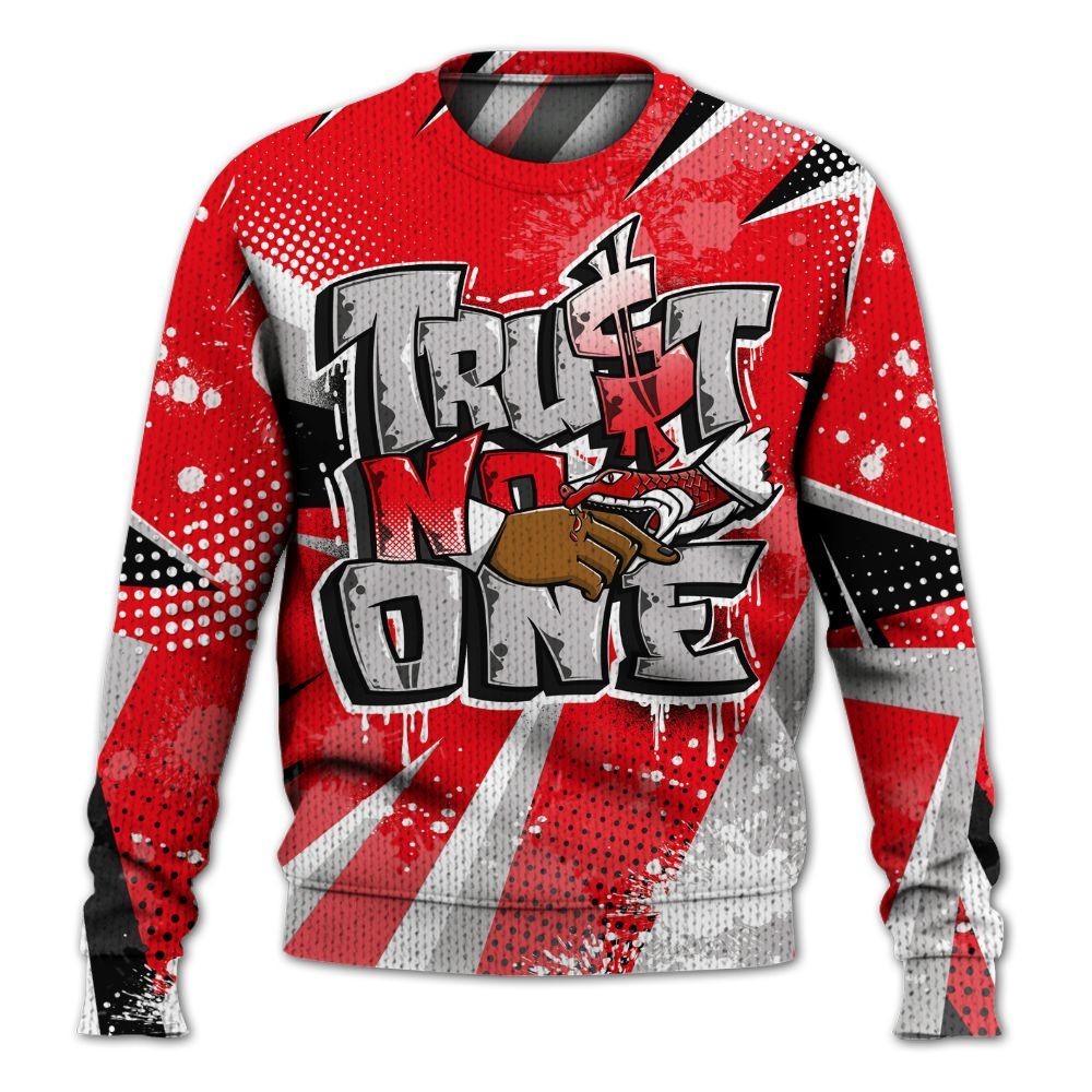 Knitted Sweater To Match Air Max 1 Low Poly - Poly Trust No One Dripping