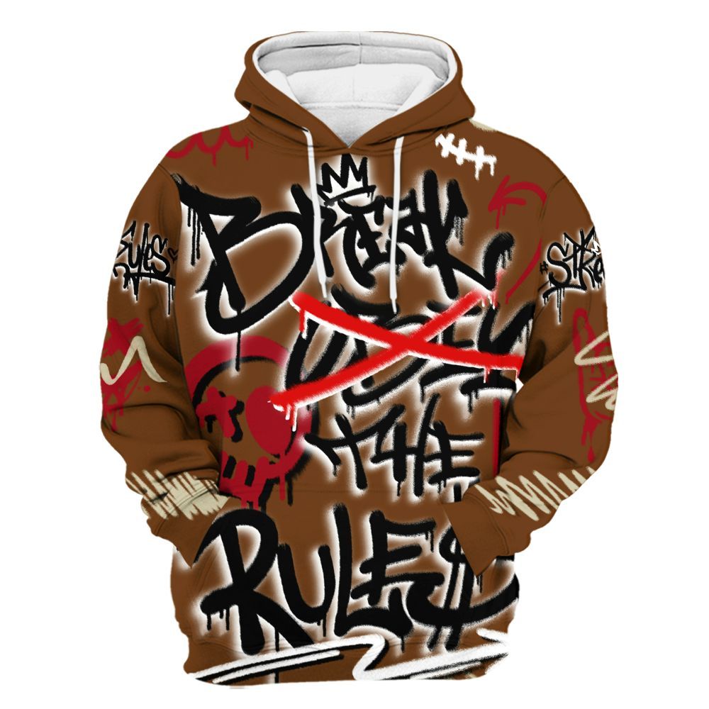 Hoodie To Match Archaeo Brown 5s - Break Rules Streetwear All Over Print