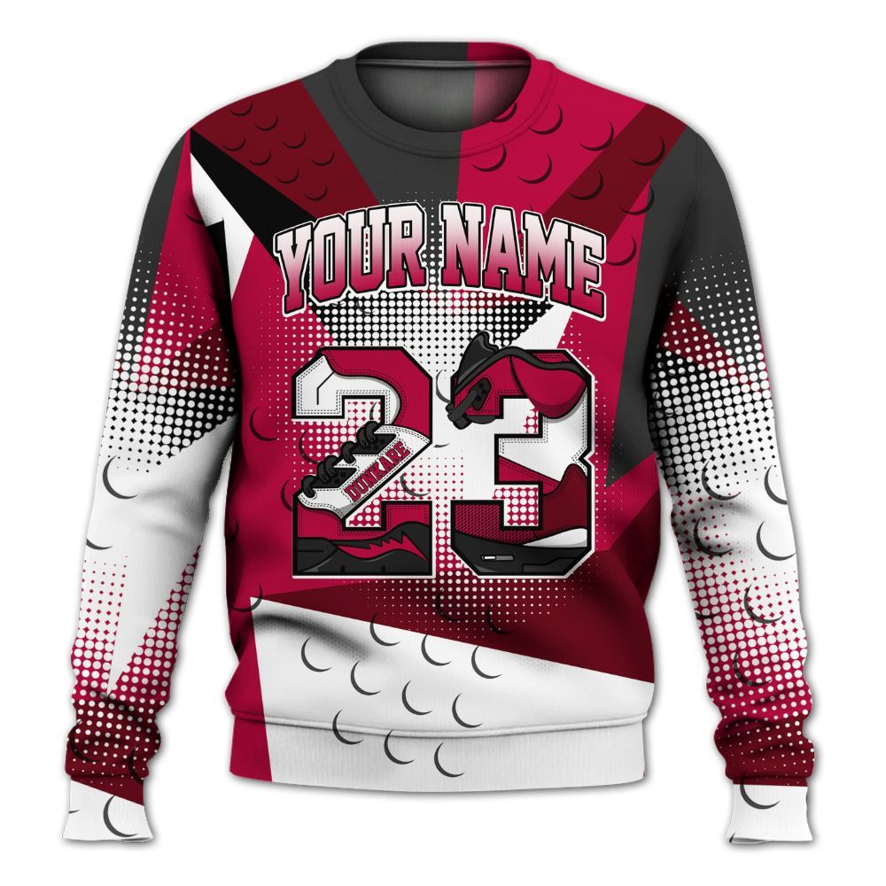 Sweatshirt To Match Retro Chicago 2s - Poly Custom Name Number 23 5s All Over Print