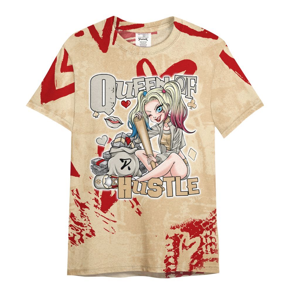 Shirt To Match Dunk Low Strawberry Waffle - Hustles Quiinn Heart Grunge All Over Print
