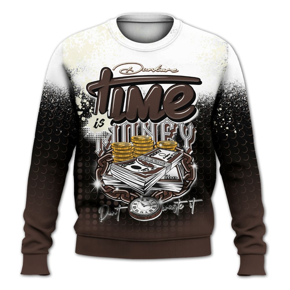 Sweatshirt To Match SoleFly Cafecito 12s - Halftone Time Is Money All Over Print