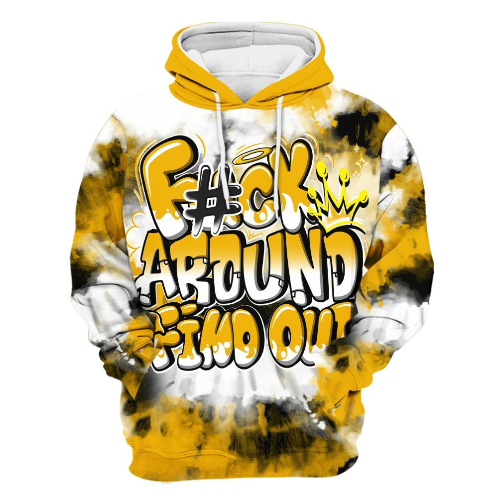 Hoodie To Match Del Sol 13s - Tie Dye FK Around Find Out All Over Print