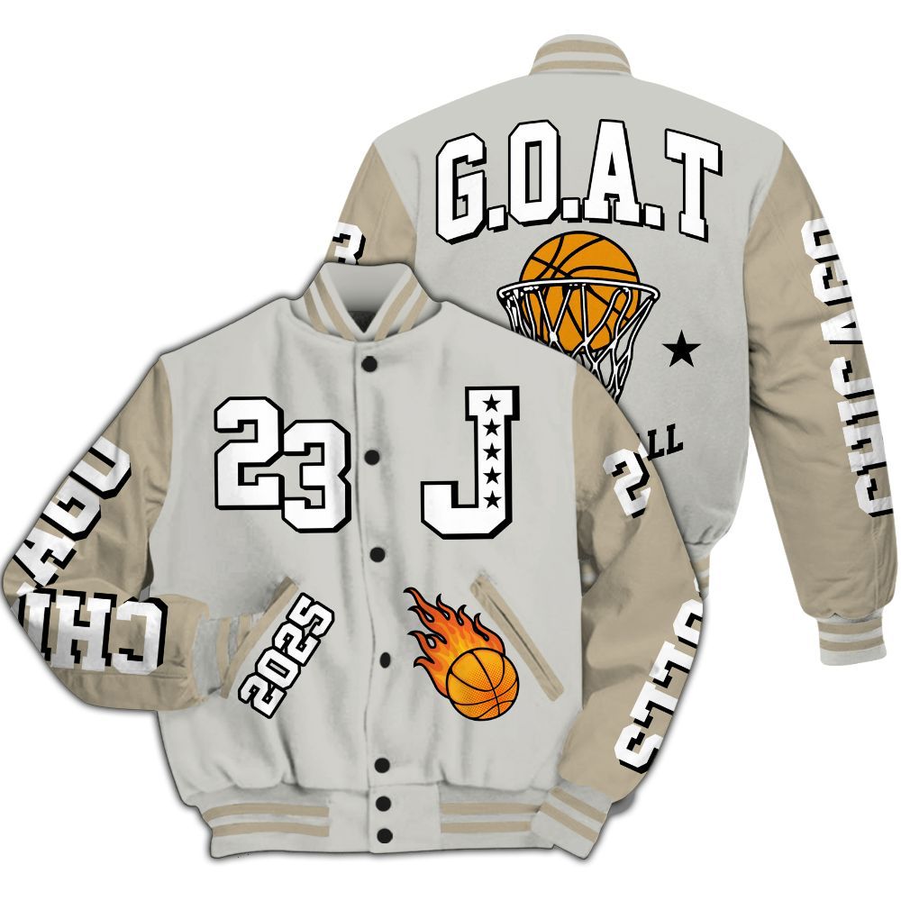 Varsity Jacket To Match RM Canyon Rust 4s - Chicago 23 Basketball All Over Print